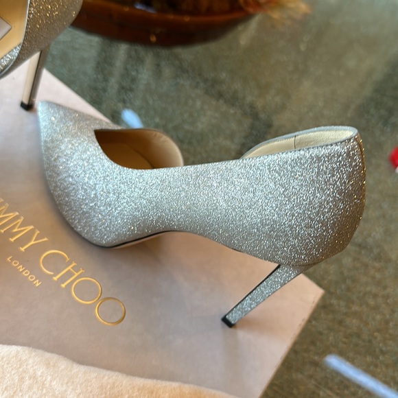 NIB Jimmy Choo Silver Sophia 100 Size 38. New and Ready to Party!! - Picture 5 of 9